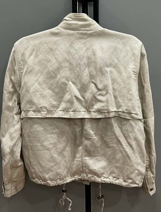 Rails Collins Utility Military Jacket in Bone Bone Linen Blend Size Medium - Picture 6 of 11